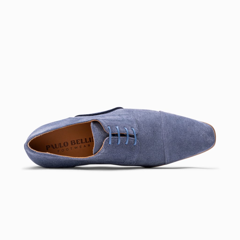 Paulo Bellini Schoen Massa Suede Light Blue - Harris Tweed ...