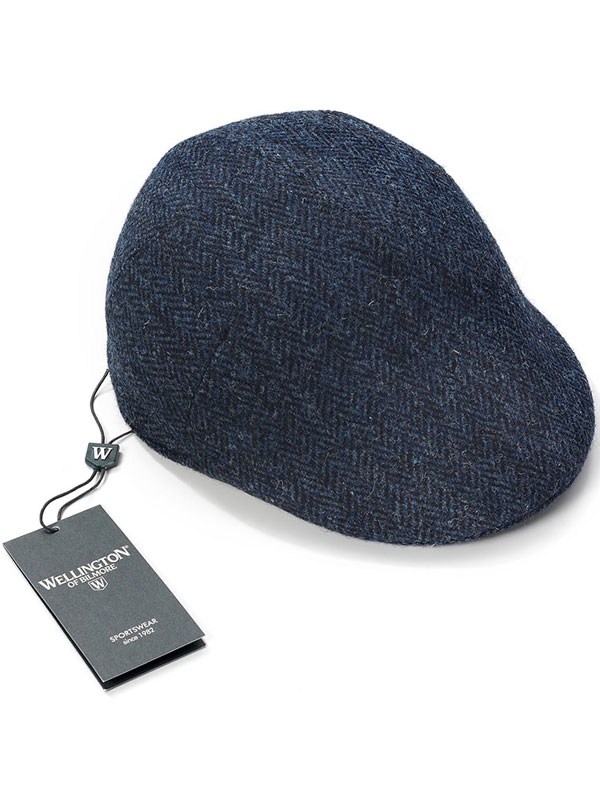 Gelijkenis Verkeerd lint Harris Tweed Pet 610 Blauwe Visgraat - Harris Tweed Shop