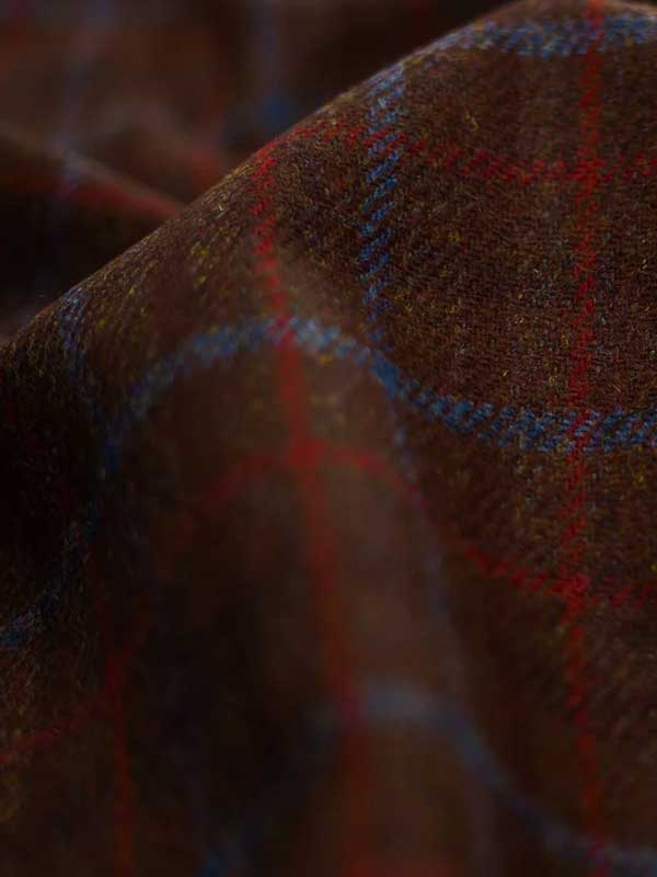Harris Tweed Vestje "Wales" Met Revers In Lord's Overcheck - Afbeelding 3