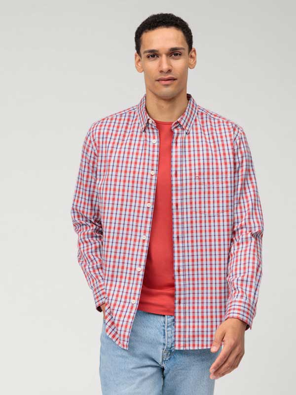 OLYMP_Casual_Flannel_Rode_Ruit