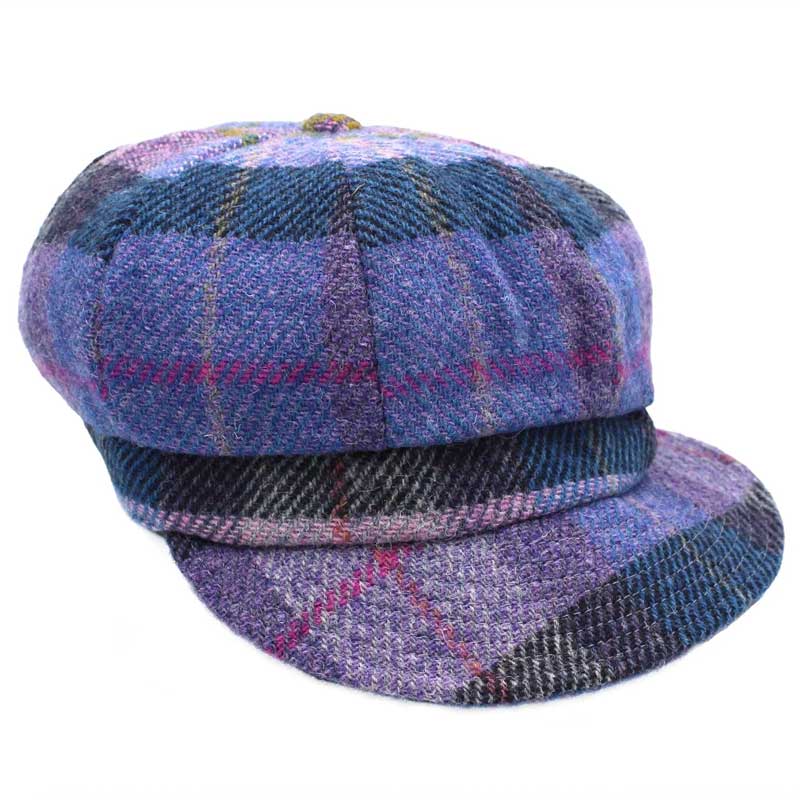 Harris_tweed_Ladies_Baker_Boy_Cap_Rosalie_Lilac_Pastels