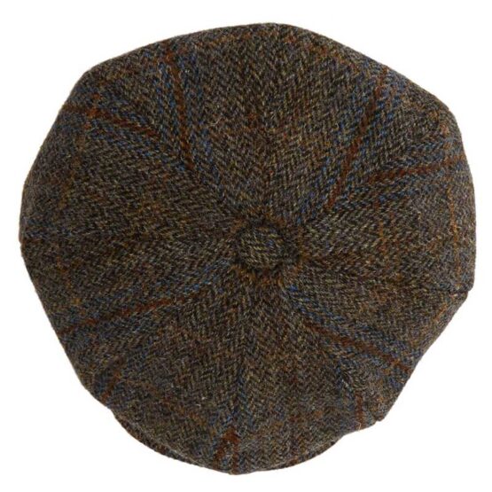 Christies of London, Harris Tweed 8 Piece Baker Boy Flat Cap - Afbeelding 4