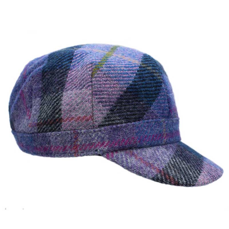 Harris_Tweed_Ladies_Cadet_Cap_Lilac_Pastels