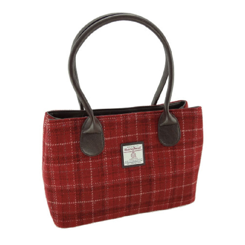 Harris_Tweed__Cassley__Classic_Handbag_in_red_check