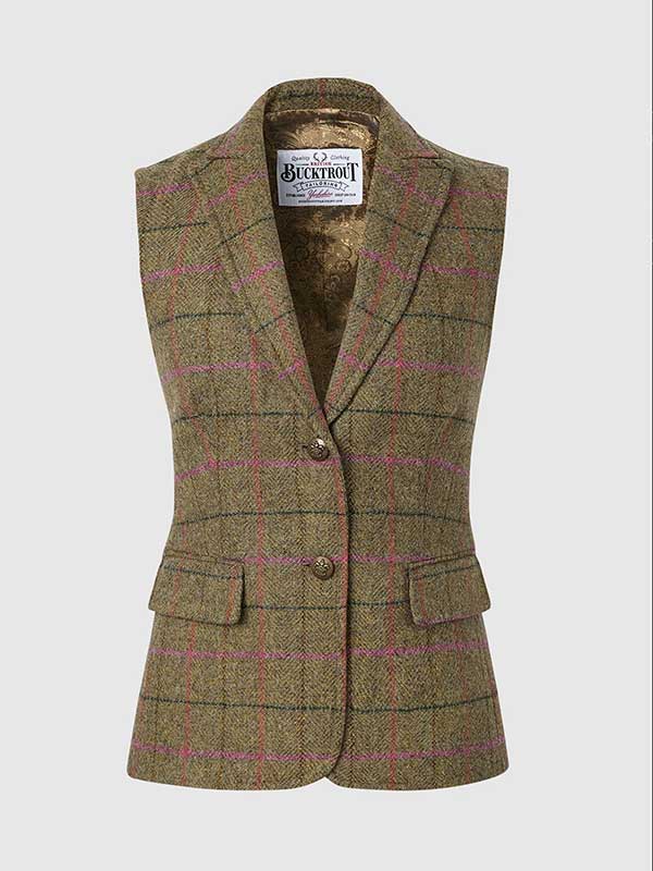 Harris_Tweed_Pippa_Waistcoat_Pink_Green_Check