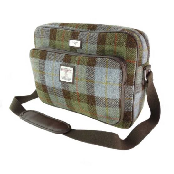 Harris Tweed 'Bowmont' Messenger Bag in Macleod Tartan