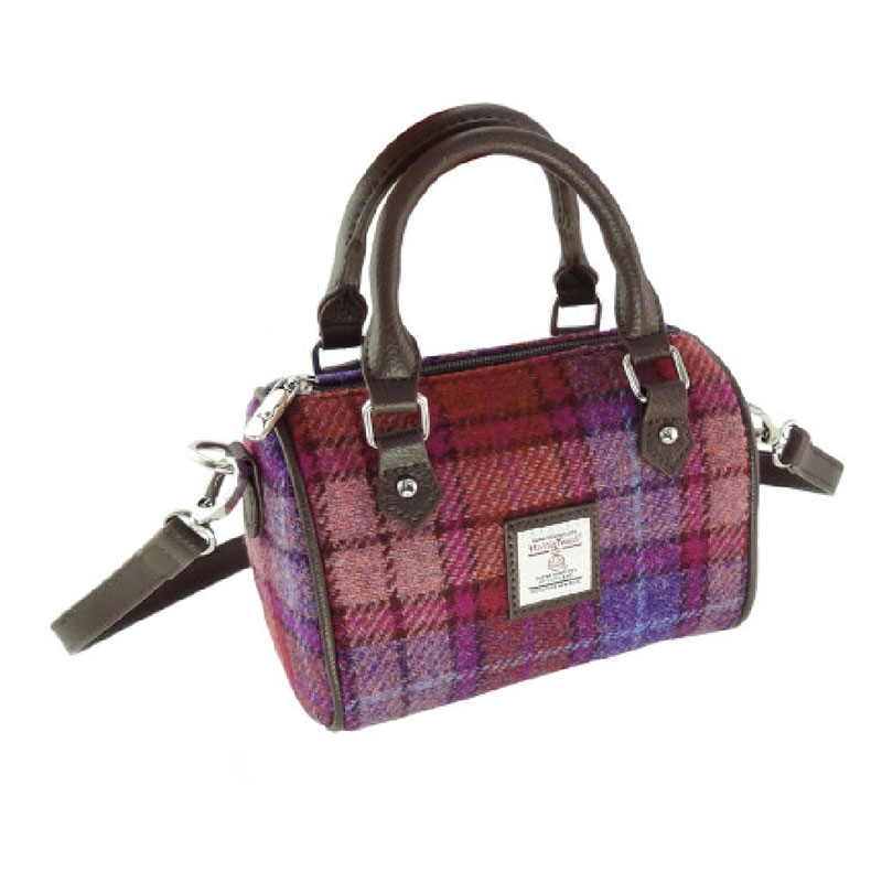 Harris_Tweed__Kilbride__Mini_Bowling_Bag_in_Orange_Purple_Tartan