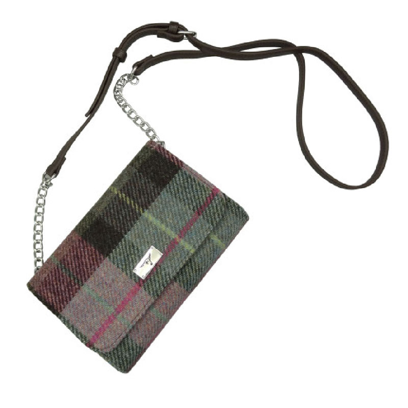 Harris_Tweed__Strathy__Wallet_Shoulder_Bag_in_Muted_Green___Rose_Pink_Tartan