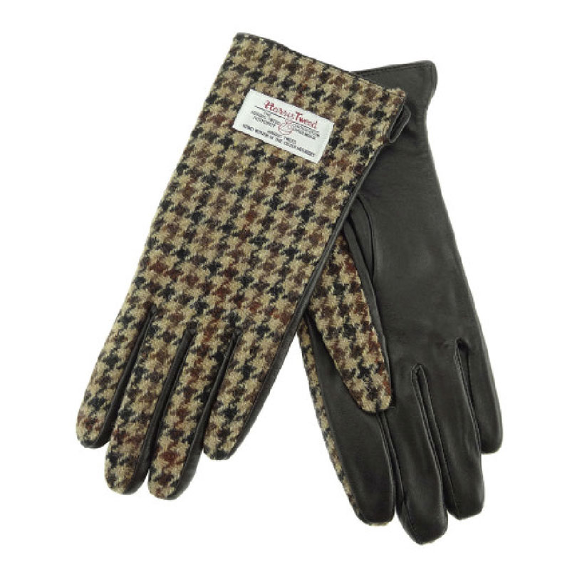 Ladies_Brown_Leather___Tweed_Gloves_in_Brown_Dogtooth