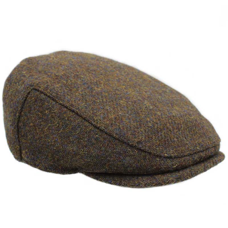 Harris_tweed_Flat_cap_Brown_Mix