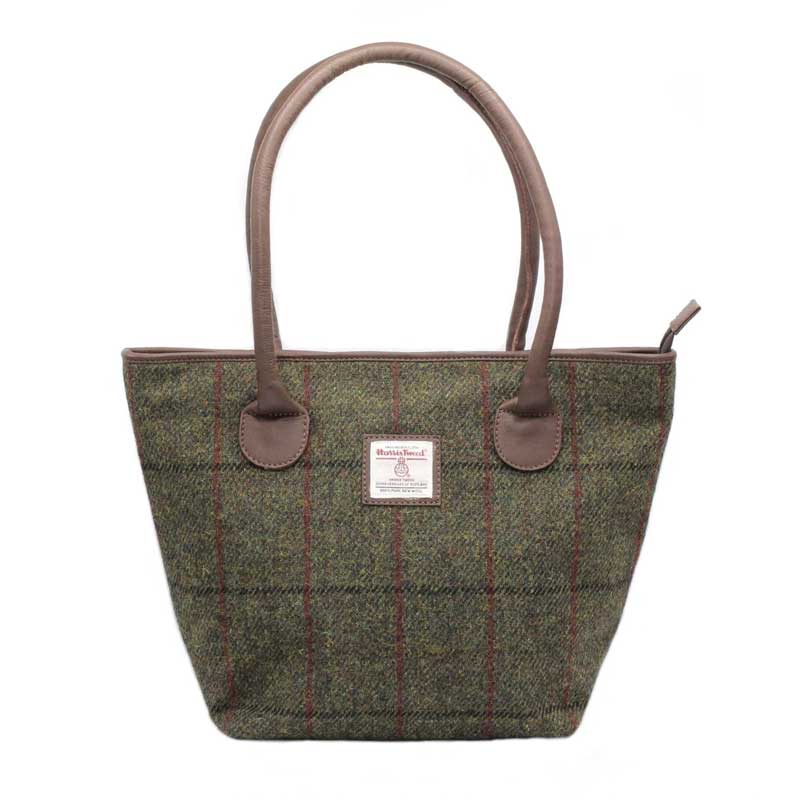 Harris_Tweed_Ailsa_Tote_Bag_Green_Check
