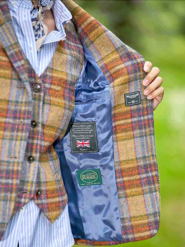 Magee Tweed Dames Blazer "Ladiesclub" In Multicolor Check - Afbeelding 3