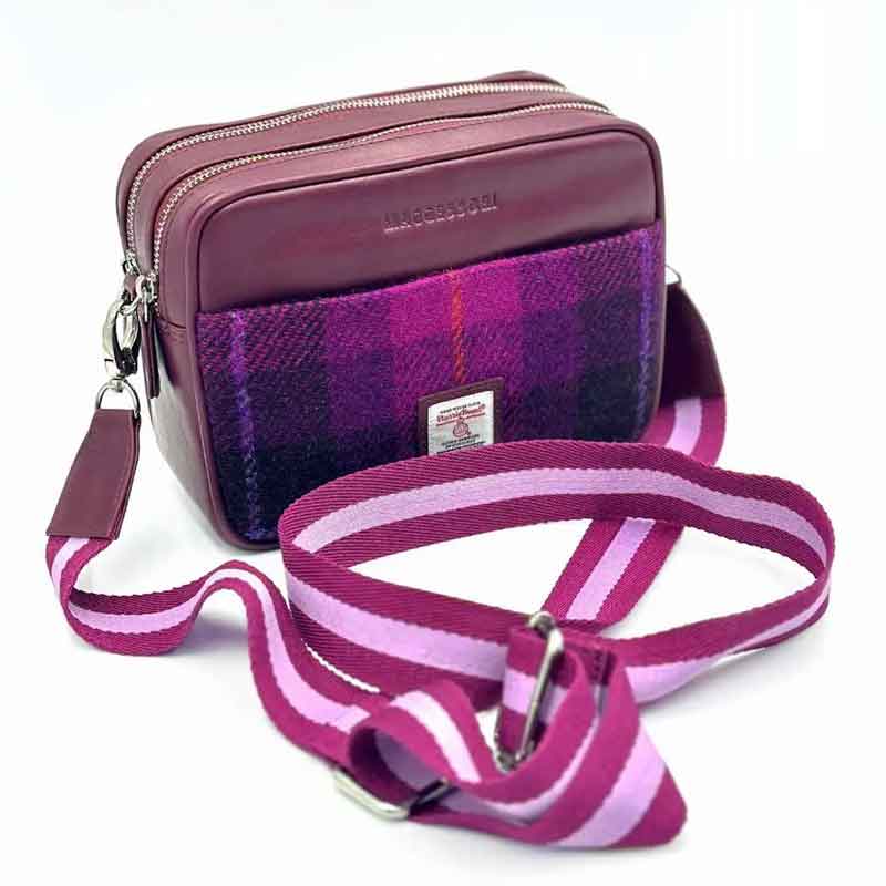 Harris_Tweed_Camera_Bag_In_Purple_Check