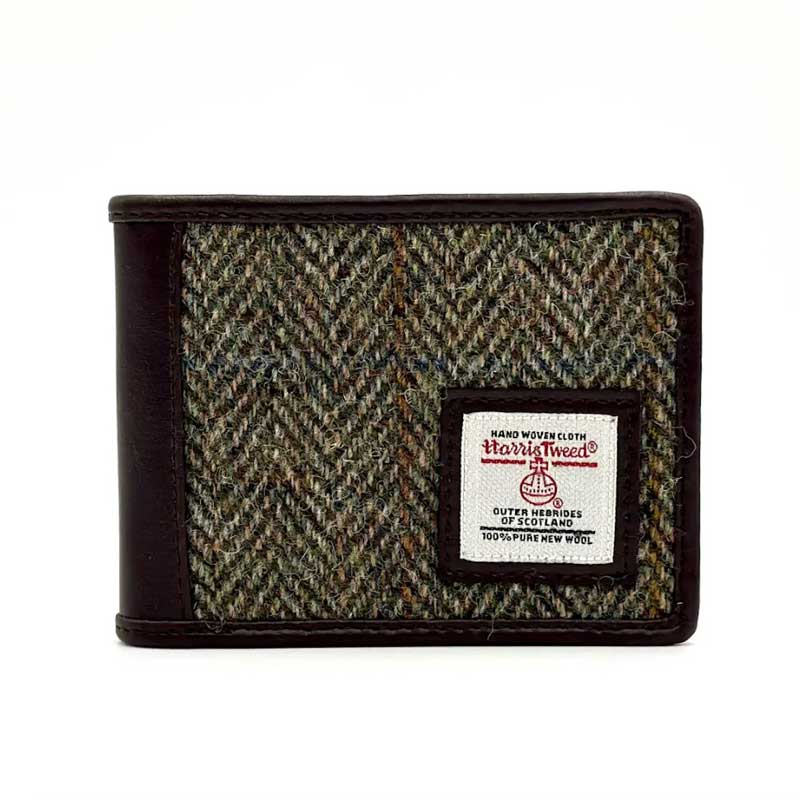 Harris_Tweed_Bifold_Coin_Wallet_In_Country_Green