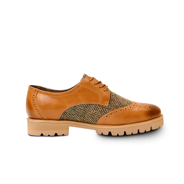 Harris Tweed The Ladies Harris Classic Shoe Chestnut - Afbeelding 3