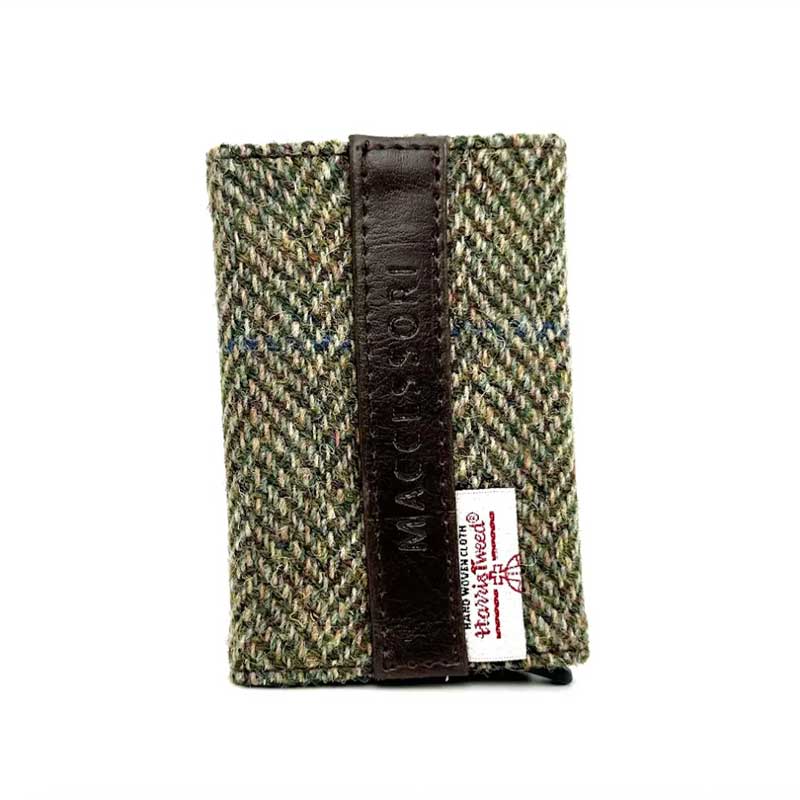 Harris Tweed Pop Up Card Holder In Country Green - Afbeelding 5