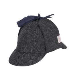 Harris Tweed Deerstalker Hat Watson Gun metal Grey