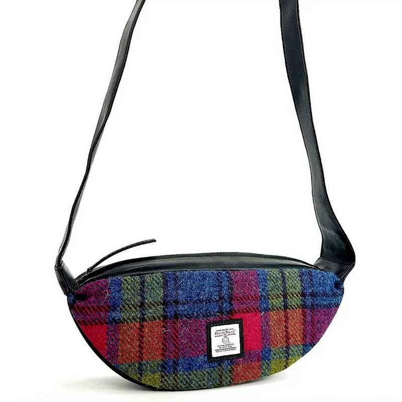Harris_Tweed_Sling_Bag_In_Blue_Pink_Check