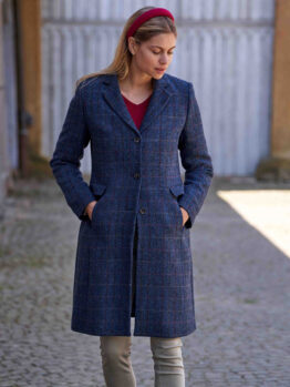 Harris Tweed Damesjas Emilia In Scottish Blue