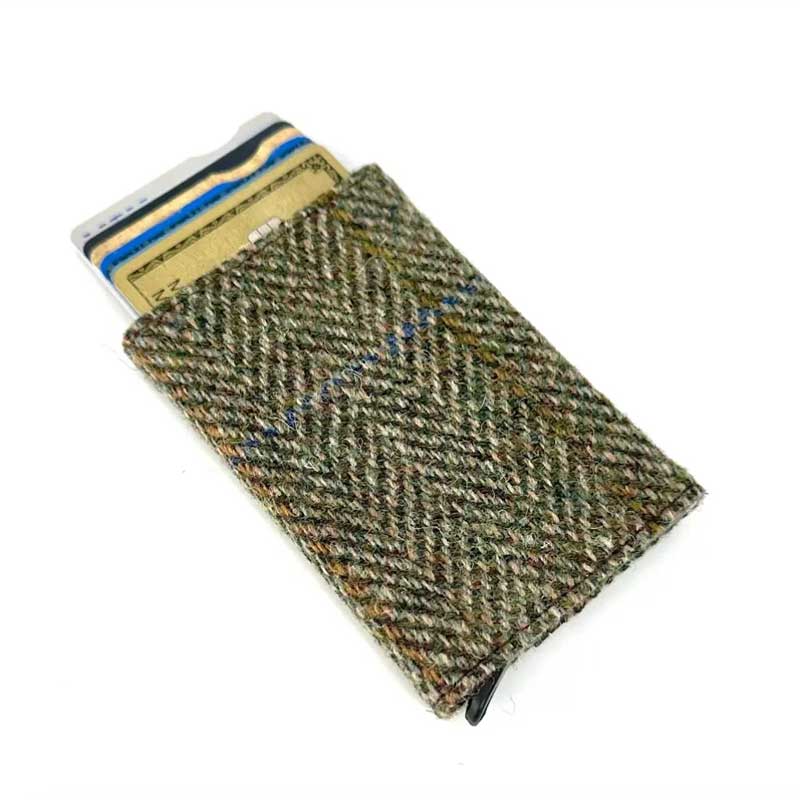 Harris_Tweed_Pop_Up_Card_Holder_In_Country_Green