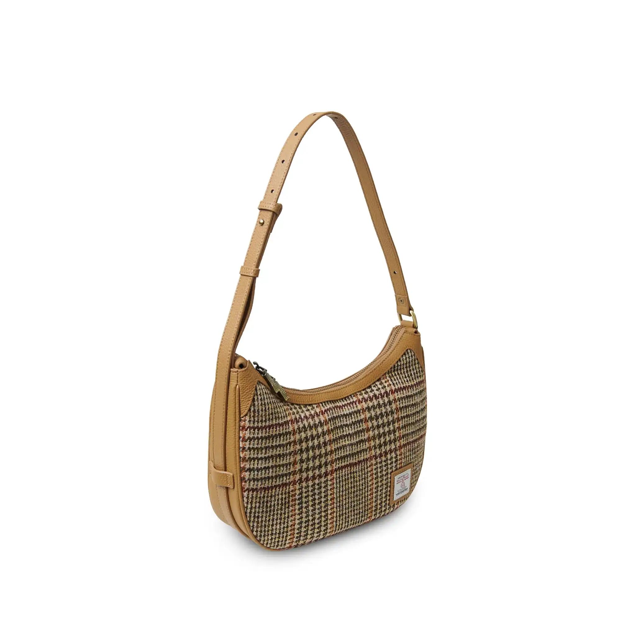 Harris Tweed Shoulder Bag, The Ellon, Islander, Beige Dogtooth - Afbeelding 6