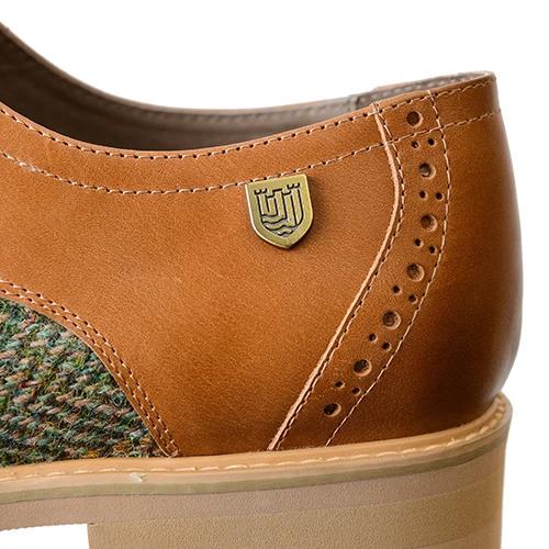 Harris Tweed The Ladies Harris Classic Shoe Chestnut - Afbeelding 6