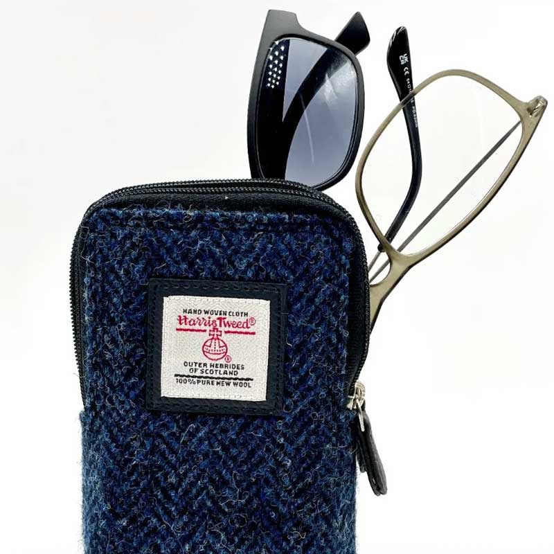 Harris_Tweed_Double_Glasses_Sleeve_in_Blue_