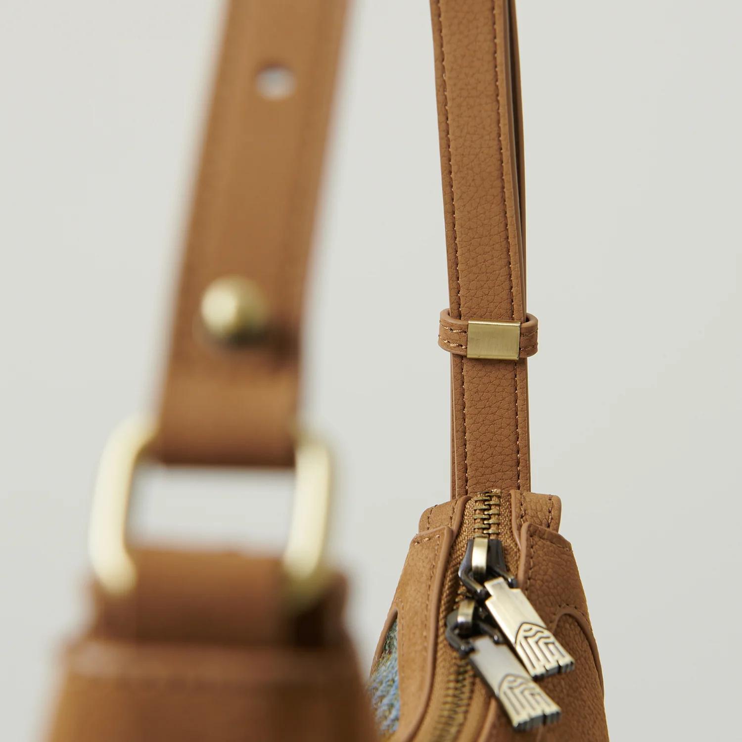 Harris Tweed Shoulder Bag, The Ellon, Islander, Chestnut Blue Tartan - Afbeelding 7