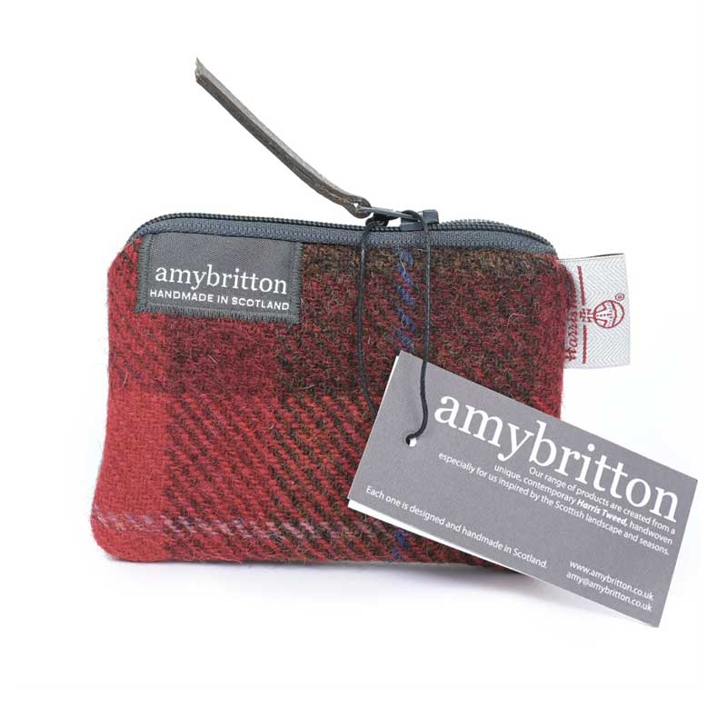 Harris_Tweed_Highland_Card_Purse_Red_Plaid