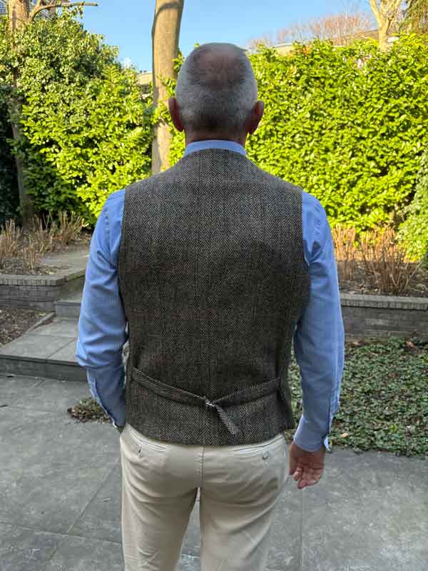Harris Tweed Vestje Wales Met Revers In King of Tweed - Afbeelding 2