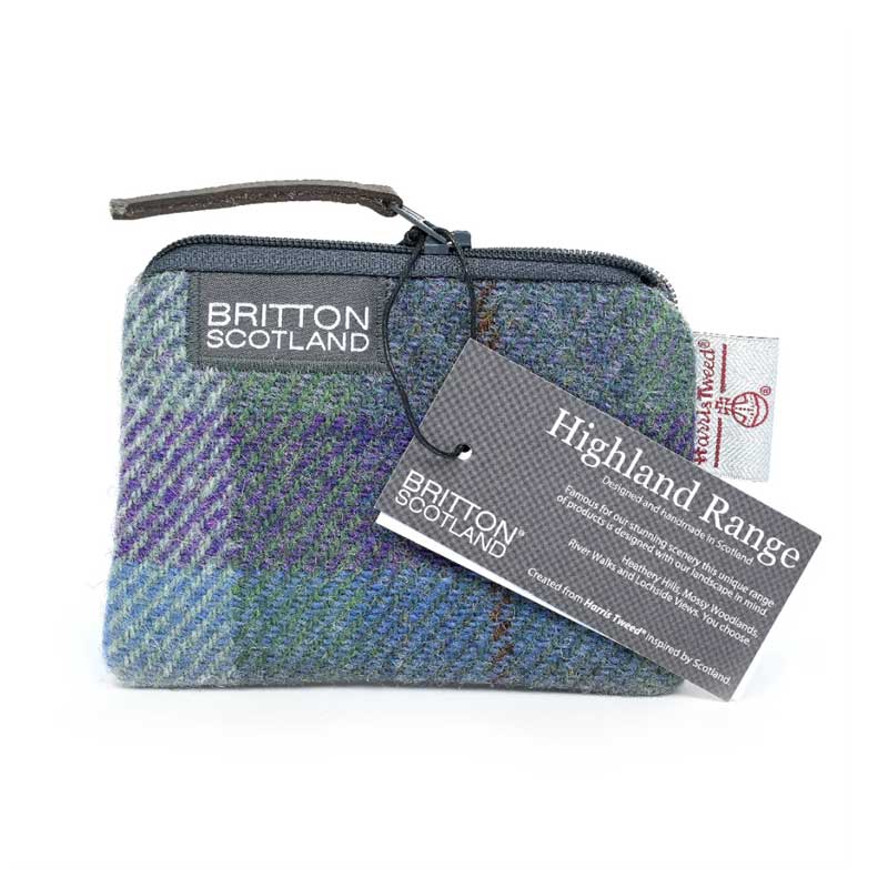 Harris_Tweed_Highland_Card_Purse_Blue_Green_Plaid