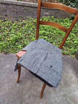 Harris Tweed Pantalon Mr Miller In Black Herringbone