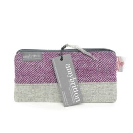 Harris Tweed Landscape Cosmetic Bag Heather Purple
