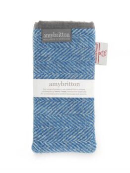 Harris Tweed Landscape Glasses Case Kingfisher