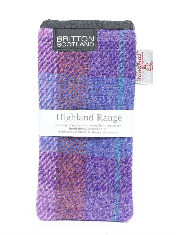 Harris_Tweed_Highland_Range_Glasses_Case_Pink_Lavender_Plaid
