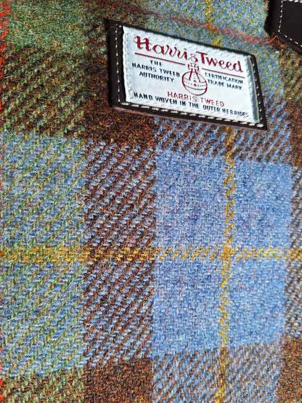 Harris Tweed Shire Long Handled Bag - Green Blue Check - Afbeelding 3