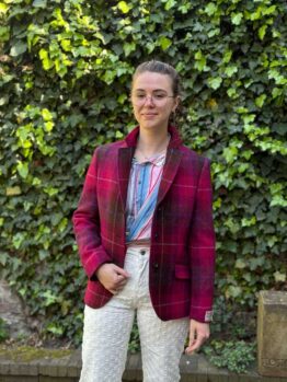 Harris Tweed Dames Jas Claire - Purple Check