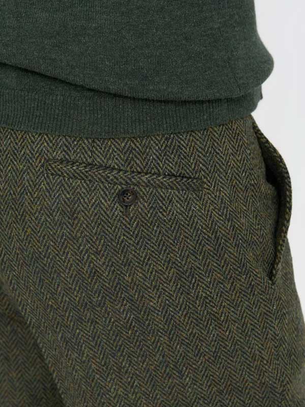Harris Tweed Pantalon "Mr. Miller" In Green Island herringbone - Afbeelding 3