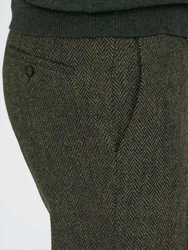 Harris Tweed Pantalon "Mr. Miller" In Green Island herringbone - Afbeelding 4