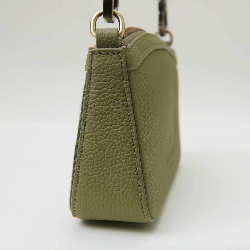 Harris Tweed Shoulder Bag, The Ailsa, Dark Green Herringbone - Afbeelding 4