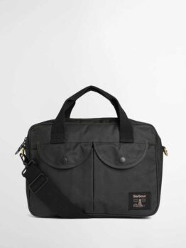 Barbour Field Wax Laptop Crossbody Bag Sage