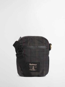 Barbour Field Wax Crossbody Bag Dark Classic Tartan