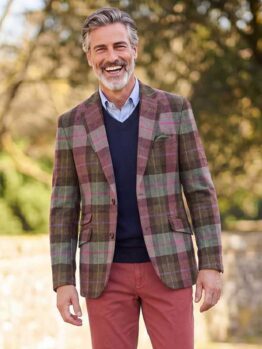 Harris Tweed Jacket "London" In Tartan Check