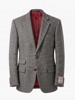 Harris Tweed Jacket 601 Leather Buttons