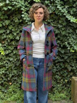 Harris Tweed Damesjas "Duffle" In Multi Color