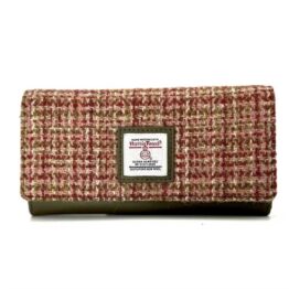 Harris Tweed Ladies Envelope Purse In Maple