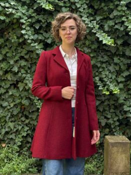 Harris Tweed Damesjas "Zoe" In Red