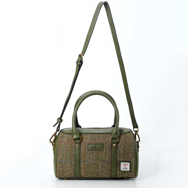 Harris Tweed Clutch, The Medium Duffel Bag, Islander, Chestnut Herringbone - Afbeelding 3