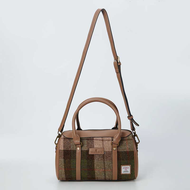 Harris Tweed Clutch, The Medium Duffel Bag, Islander, Chestnut Tartan - Afbeelding 9