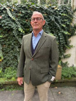 Harris Tweed Jacket 632 Leather Buttons